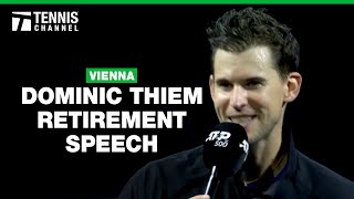 Dominic Thiem Retires Gives Thanks to Fans in Austria  2024 Vienna [upl. by Tri]