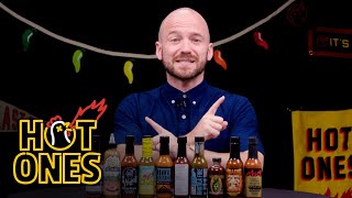 Sean Evans Reveals the Season 16 Hot Sauce Lineup  Hot Ones [upl. by Jochbed]