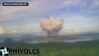 Minor Taal Volcano phreatomagmatic eruption occurs on October 2 [upl. by Kelda]