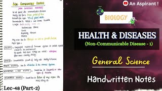 Non Communicable DiseaseHealth amp DiseasesUnit11Part2  Biology  General Science  Lec48 [upl. by Disario365]