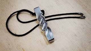 Forging Stainless Steel Twisted Pendant  Keychain [upl. by Lorenz]