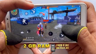 Play free fire max on 2gb ram mobile 3 finger handcam gameplay [upl. by Merissa]