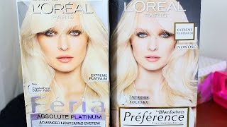 Rozjaśniamy włosy Loreal PLATYNOWY Blond  EXTREME PLATINUM Feriaamp Preference rozjaśnianie [upl. by Grory866]