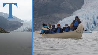 Canoe Ride To Alaskas Mendenhall Glacier  Times Travel [upl. by Deni]