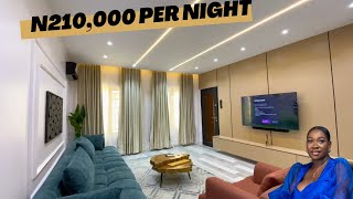 Airbnb in lagos with pool and Cinema  2Bedroom in Victoria island  210k per night [upl. by Monteith]