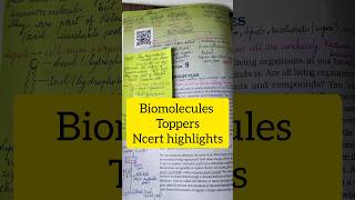 BIOMOLECULES ncert highlights 💯🔥biomolecules class 11 biology shortsneetfypshortvideostudy [upl. by Urbannal]