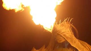 Fire breathing Dragon atop Gringotts inside Diagon Alley at Universal Studios Florida [upl. by Nehr]