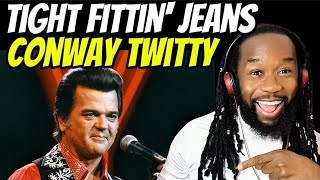 His voice gets me CONWAY TWITTY Tight fittin jeans REACTION  First time hearing [upl. by Annekim]