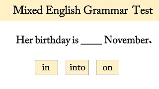 70 Grammar Quiz। Mixed English Grammar Test [upl. by Malkin686]