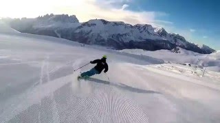 SKI CARVING CARVING SKIING  HEAD SKI  PASSO SAN PELLEGRINO  DOLOMITI SUPERSKI [upl. by Renruojos]