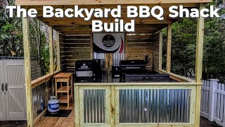 Building a Backyard BBQ Shack  Lets Tour My BBQ SHACK  first look [upl. by Adlen]