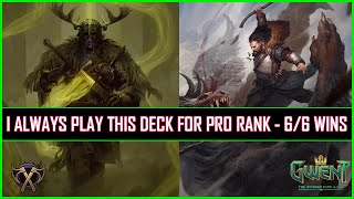 Gwent  I Always Play This Deck for Pro Rank  Most Favorite Skellige Warriors  66 Wins [upl. by Bilow]