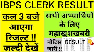 ibps clerk result 2024  ibps clerk pre result 2024 [upl. by Sturges]