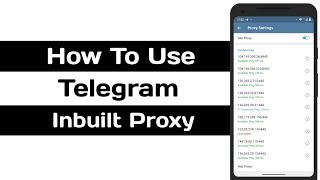 How To Use Telegram Inbuilt Proxy [upl. by Asereht]