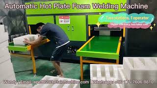 Automatic Hot Plate Foam Welding Machine for PE  EPE  XLPE  Crosslinked Foam [upl. by Drolet914]