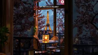 Paris Dreamin – Café Vibes with an Eiffel View Paris travel world europe eiffeltower [upl. by Snilloc83]