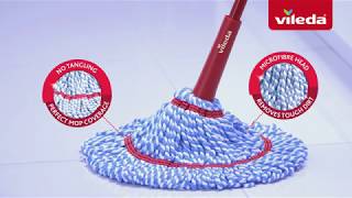 How to use the Vileda MicroTwist mop  microfibres that remove tough dirt [upl. by Monreal]