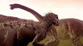 Indominus Rex vs Brachiosaurus 腕龙 amp Camarasaurus 圆顶龙 Who wins  Jurassic World Evolution [upl. by Dew]