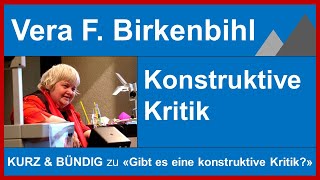 Vera F Birkenbihl Konstruktive Kritik [upl. by Humphrey]