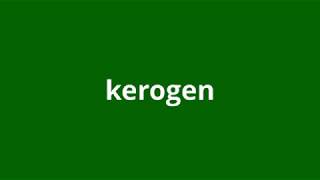 what is the meaning of kerogen [upl. by Ynohtnacram]