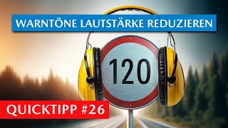 Warnton Geschwindigkeitsüberschreitung TSR leiser  Stumm schalten  GSR amp ISA  QuickTipp 26 [upl. by Hassadah471]