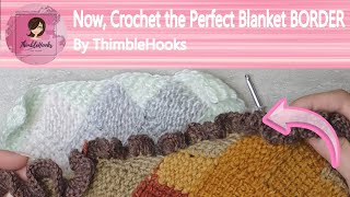 Crochet A Perfect Easy Blanket Border Ruffle  Entrelac Edging [upl. by Eruza]