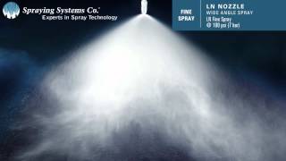 LN Nozzle  Wide Angle Fine Spray Hydraulic Atomizing Spray Pattern Demo by SSCo [upl. by Minette]