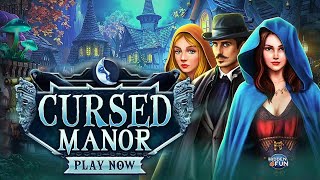 hidden4fun Cursed Manor free online hidden object game [upl. by Suedama]