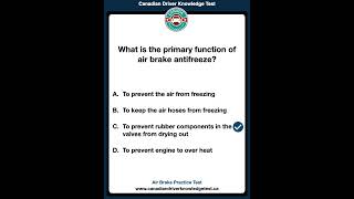 Air Brake Practice Test  Audio  Canadian Driver Knowledge Test canadiandrivingtest drivingtest [upl. by Lorrad]