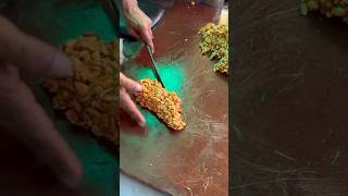 ⚡⚡ Palli Chikki Making Process⚡⚡ shorts telugufoodie esangathulu streetfood foodie omelette [upl. by Adlesirc890]