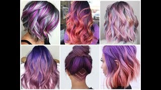 Pretty Purple Highlights and Balayage Ideas for Blonde Brunette and Red Hair [upl. by Immac821]