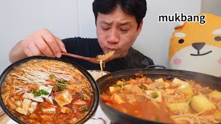 얼큰하게만든🫦고추장찌개먹방덥다더워Gochujang stewmukbang1080p60 [upl. by Thorrlow]