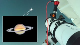 Live view of Saturn through a 5inch Telescope🔭 [upl. by Ocirled]