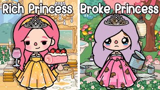 Rich Princess VS Broke Princess 👸🏼🏚️Toca Life World  Toca Life Story  Toca Boca [upl. by Mylan397]