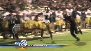 ND player speaks out on academic dishonesty investigation [upl. by Hadden]