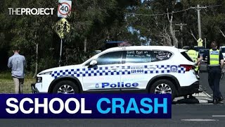 Child Dies After Car Crashes Into Melbourne Primary School [upl. by Weissberg985]