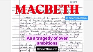 Macbeth by William Shakespeare  As a tragedy of over ambitions [upl. by Lehcer]