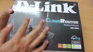 Dlink WiFi cloud router DIR605L Unboxing [upl. by Lejeune86]