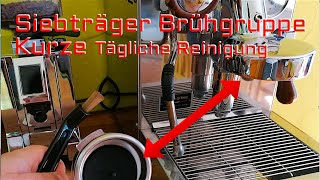 Tägliche Kurze Reinigung des Siebträger Kaffeemaschine [upl. by Yruoc]