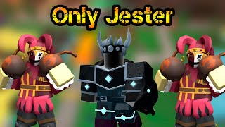 Only Jester and Support Solo Fallen mode New Tower Roblox Tower Defense Simulator [upl. by Nibbor]