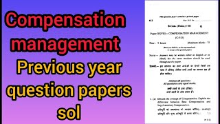 compensation management bcom hons 6th semester previous year question paper [upl. by Pope633]