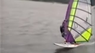 The Donkinator  Eijsden 1992 old skool windsurfing with Tiga Slalom 260 [upl. by Valle128]