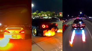 BEST OF Flames amp BANGS Part 4  Jdm Supercars Musclecars [upl. by Khichabia480]