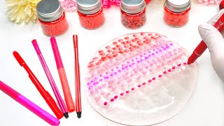 【ASMR】❤️クリアスライムに色ペンで色付けしてクランチスライムにする❤️Color the clear slime with colored pens [upl. by Ranna194]