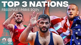 The best freestyle wrestling nations competing at the Paris 2024 Olympic Games [upl. by Howlan]