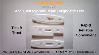 AccuTest Syphilis  Rapid Diagnostic Test  Accurex Biomedical Pvt Ltd [upl. by Roana818]