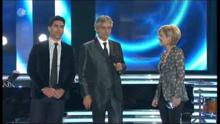 Andrea Bocelli amp his son Amos on piano  quotLove Me Tenderquot  live on German TV April 13 2013 [upl. by Buford]