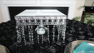 Crystal Mirrored Cake Stand  DIY Tutorial  Wedding Cake Stand [upl. by Ahtel700]