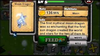 Dragonvale  NEW Moon Dragon Evolution [upl. by Seif994]