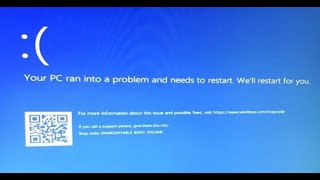 how to fix blue screen of death windows 11 unmountable boot volume 2024 [upl. by Dlanor]